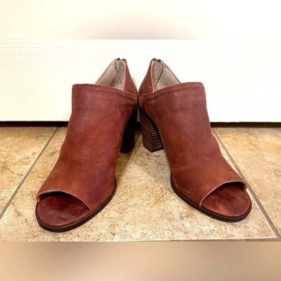 Lucky Brand Kalli Sable peep toe leather booties - Picture 3 of 9